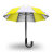 Umbrella Yellow Icon 48x48 png